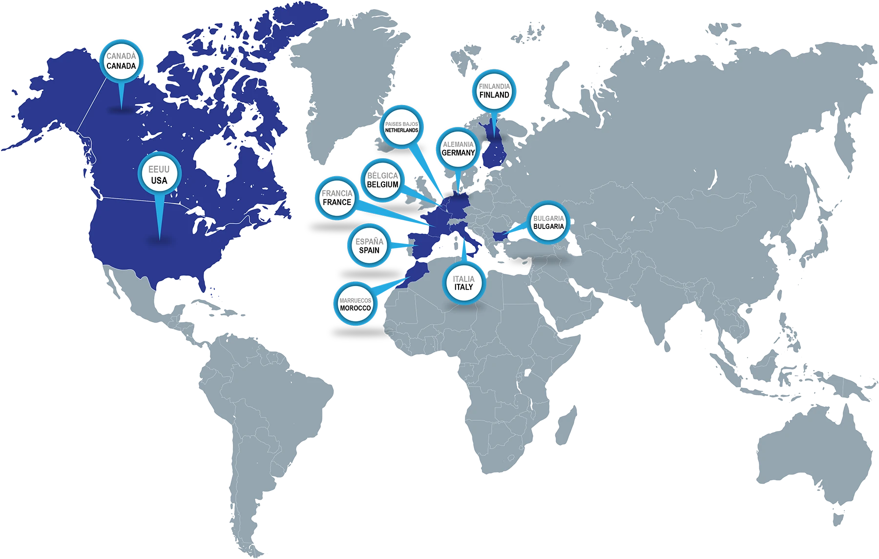 Mapa Foot Print 02 CNC fresadoras Impresora 3d industrial barcenas discovery3dprinter clientes